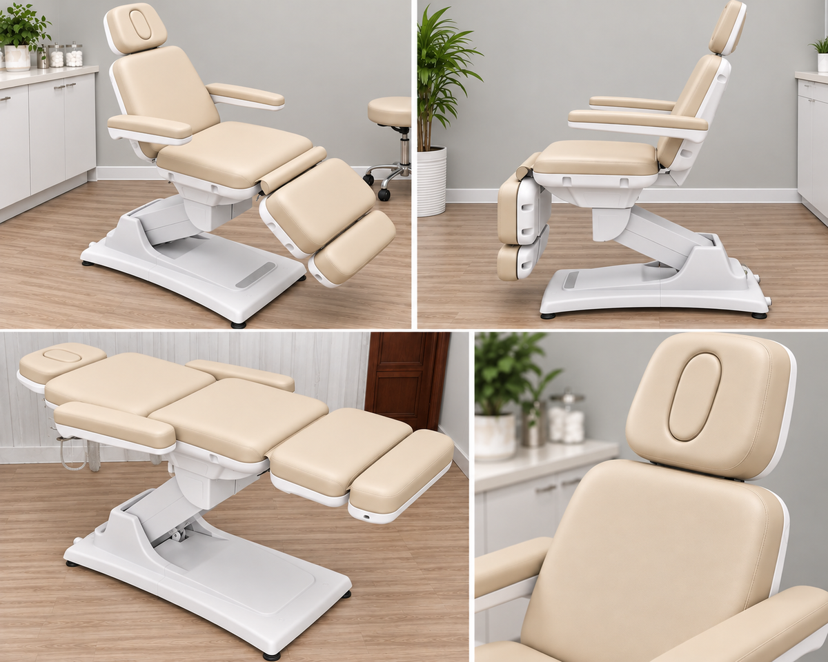 New Professional 3-Motor Electric Facial Bed & Exam Chair – Adjustable Salon & Medical Treatment Table S05667
