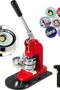 25mm Button & Badge Maker Machine with 500 Parts – Manual Press – Red – 1228800 - with | Sold by Uncle Wiener's Wholesale