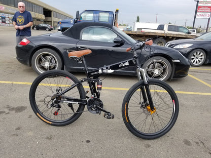 26" Folding Mountain Bike 21 Speed Shimano Aluminum Frame Front & Rear Suspension NS75 - with | Sold by Uncle Wiener's Wholesale