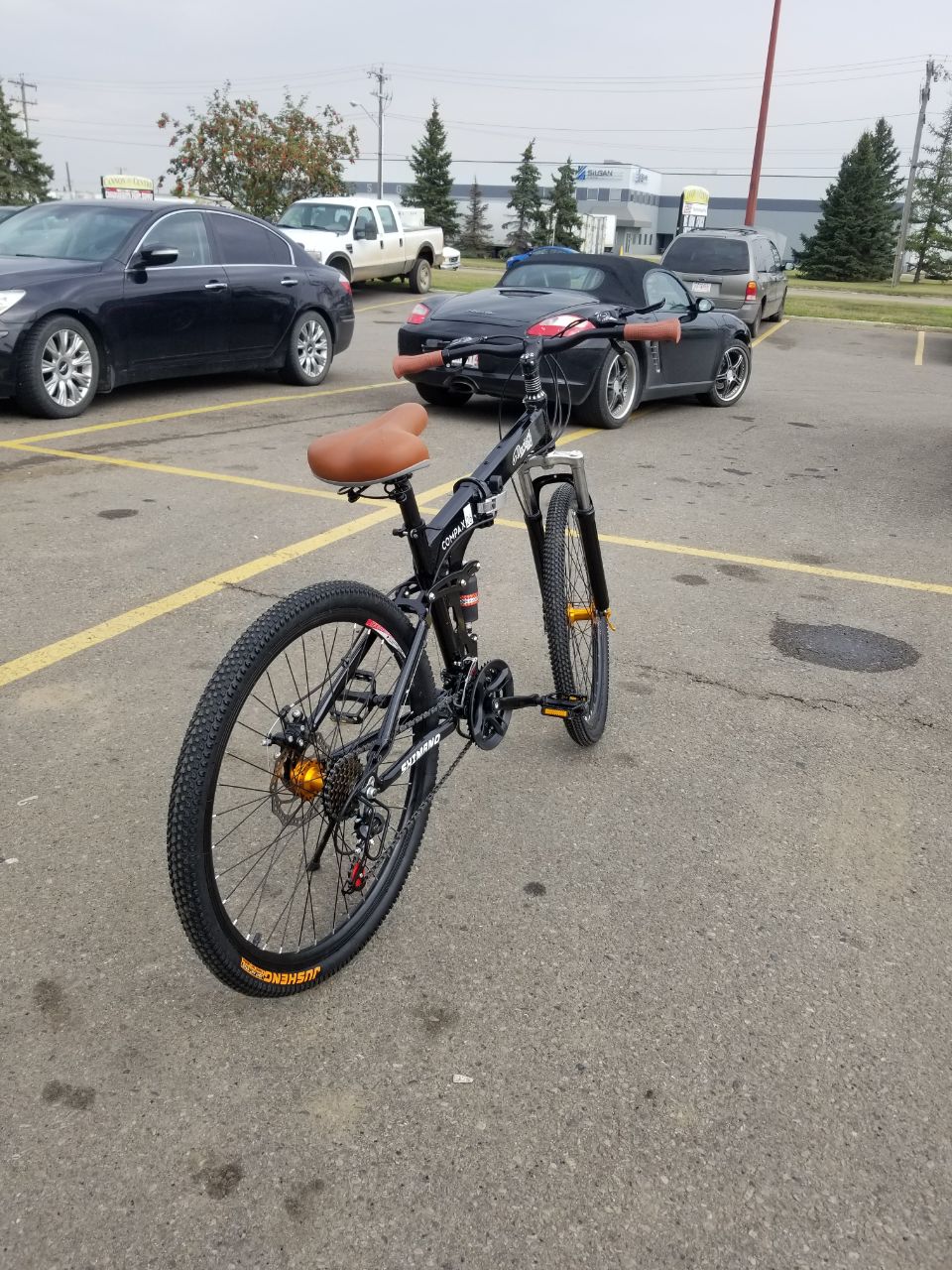 26" Folding Mountain Bike 21 Speed Shimano Aluminum Frame Front & Rear Suspension NS75 - with | Sold by Uncle Wiener's Wholesale