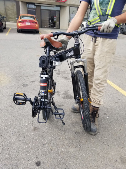 26" Folding Mountain Bike 21 Speed Shimano Aluminum Frame Front & Rear Suspension NS75 - with | Sold by Uncle Wiener's Wholesale