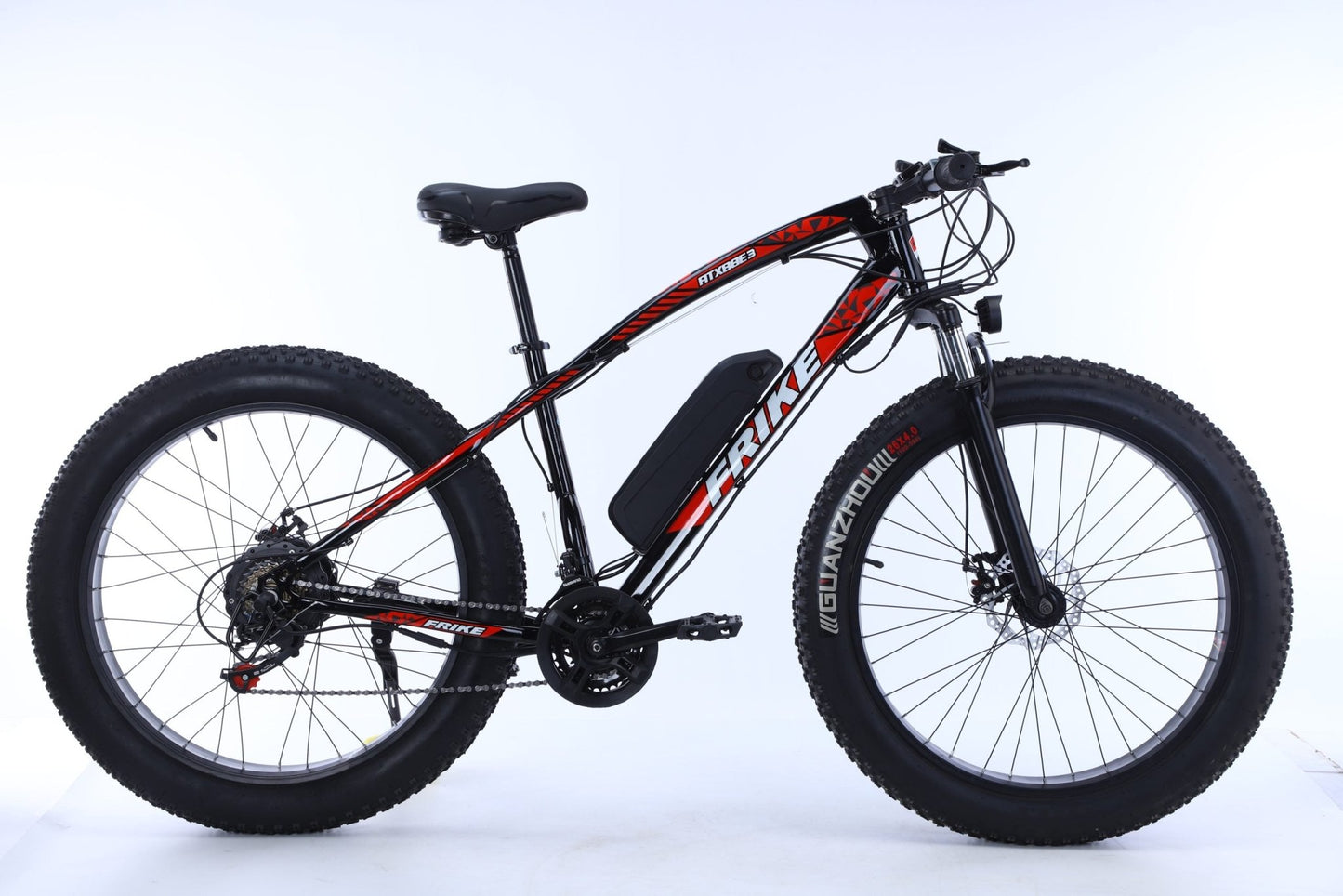 26 Inch Electric Fat Tire Mountain E-Bike Front View