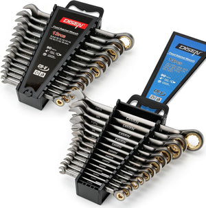 26-Piece 90-Tooth Metric & SAE Ratcheting Combination Wrench Set with Organizer GD026