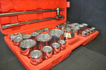 26 - Piece Impact Socket Set – 3/4" & 1" Drive, Metric & SAE Sizes - with SAE 26 PCS | Sold by Uncle Wiener's Wholesale
