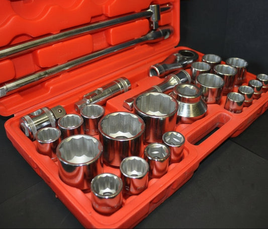 26 - Piece Impact Socket Set – 3/4" & 1" Drive, Metric & SAE Sizes - with SAE 26 PCS | Sold by Uncle Wiener's Wholesale