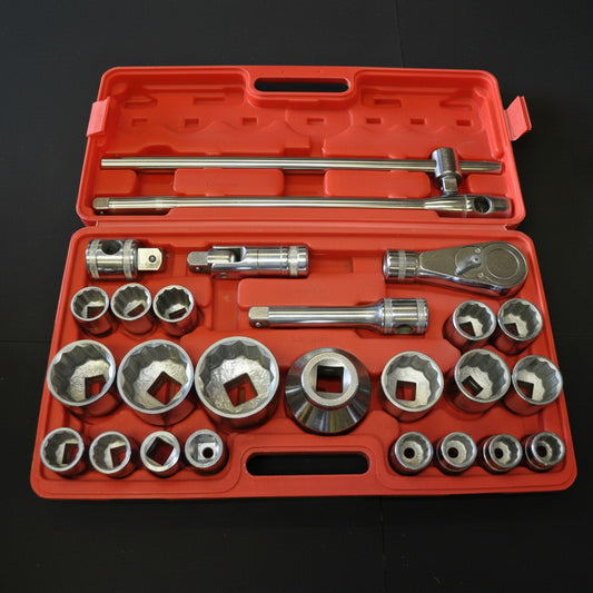 26 - Piece Impact Socket Set – 3/4" & 1" Drive, Metric & SAE Sizes - with SAE 26 PCS | Sold by Uncle Wiener's Wholesale