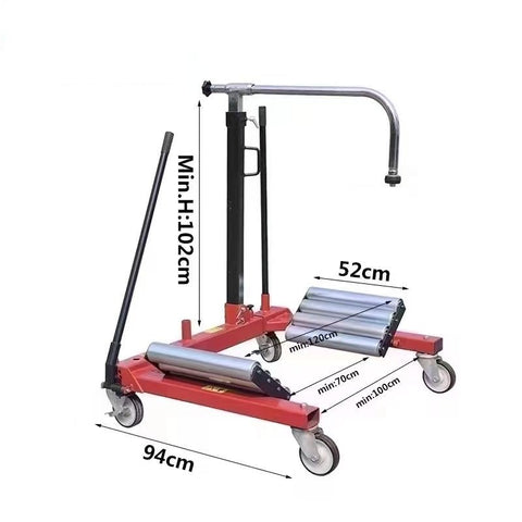 2645 lb hydraulic tire lift for tractors – heavy-duty wheel mount cart for farm and industrial tires
