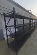 26.5FT Industrial Racking – Heavy - Duty 3 & 4 Tier Black Metal Rack Storage Shelving - with 26.5 ft L × 24 in W × 6.5 ft 4 Layers All Black | Sold by Uncle Wiener's Wholesale