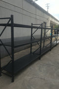 26.5FT Industrial Racking – Heavy - Duty 3 & 4 Tier Black Metal Rack Storage Shelving - with 26.5 ft L × 30 in W × 6.5 ft H 4 Layers All Black | Sold by Uncle Wiener's Wholesale