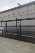 26.5FT Industrial Racking – Heavy - Duty 3 & 4 Tier Black Metal Rack Storage Shelving - with 26.5 ft L × 30 in W × 6.5 ft H 4 Layers All Black | Sold by Uncle Wiener's Wholesale