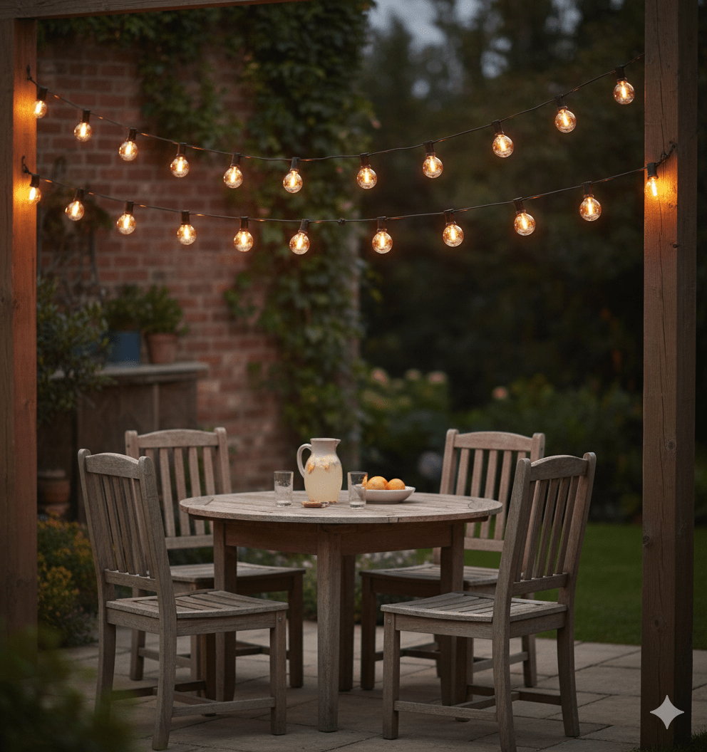 27FT Outdoor G40 Globe Patio Lights – 13 Dimmable LED Bulbs 2200K – JXG4027 - with | Sold by Uncle Wiener's Wholesale