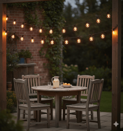 27FT Outdoor G40 Globe Patio Lights – 13 Dimmable LED Bulbs 2200K – JXG4027 - with | Sold by Uncle Wiener's Wholesale