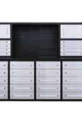 28 - Drawer Heavy Duty Tool Box Workbench 7FT – Locking Drawers, Stainless Steel & Painted Finishes Red, Blue, Black, Stainless - with Stainless Steel | Sold by Uncle Wiener's Wholesale