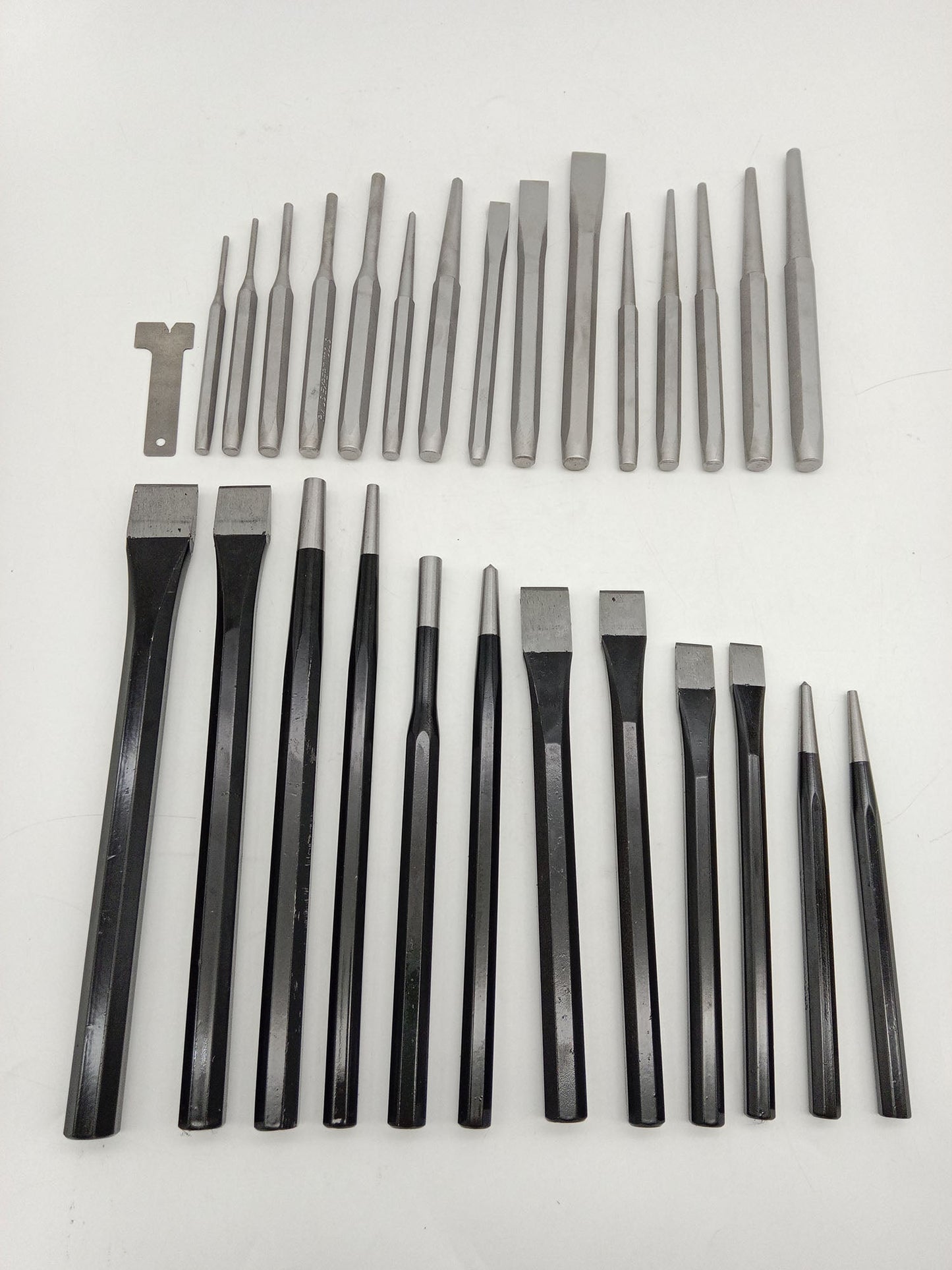 28-Piece Punch & Chisel Set Heavy Duty Steel Complete Kit with Roll-Up Case T0938 - with | Sold by Uncle Wiener's Wholesale