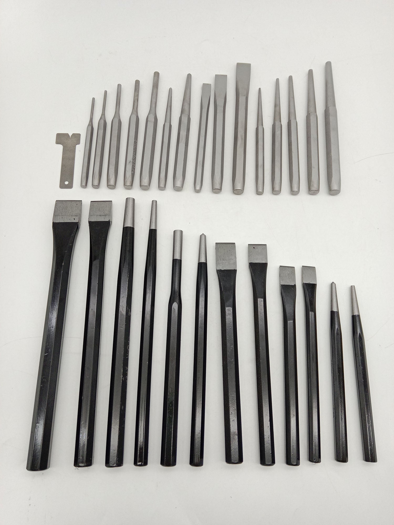 28-Piece Punch & Chisel Set Heavy Duty Steel Complete Kit with Roll-Up Case T0938 - with | Sold by Uncle Wiener's Wholesale
