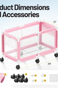 280 - Gallon Extra Large Pool Storage Bin – 69" Rolling Mesh Organizer (Pink) - with | Sold by Uncle Wiener's Wholesale