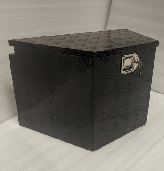 29" Black Aluminum Trailer Tongue Tool Box – Weatherproof Lockable Storage Chest for A - Frame Utility & RV Trailers – AB29162 - with | Sold by Uncle Wiener's Wholesale