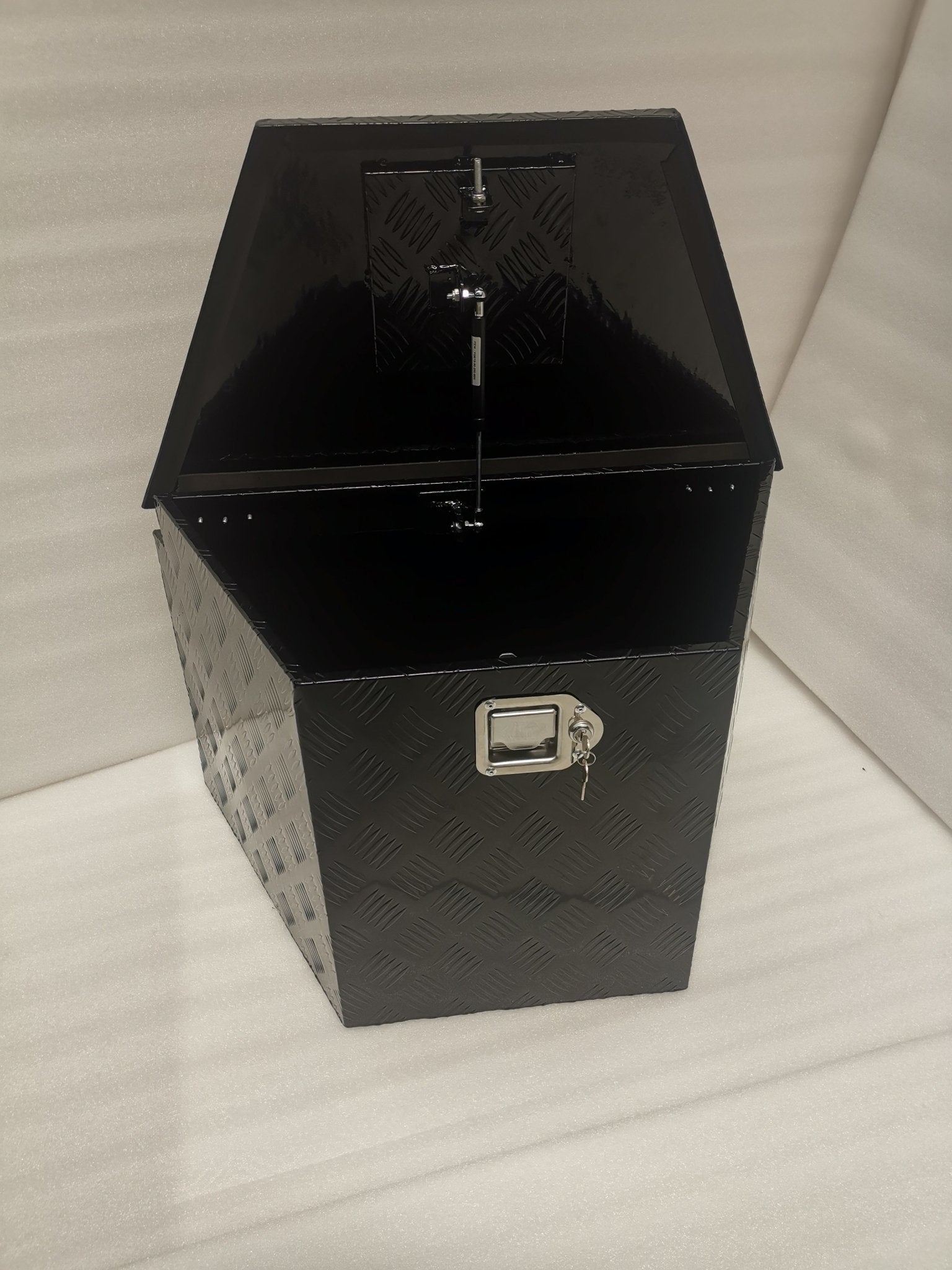 29" Black Aluminum Trailer Tongue Tool Box – Weatherproof Lockable Storage Chest for A - Frame Utility & RV Trailers – AB29162 - with | Sold by Uncle Wiener's Wholesale