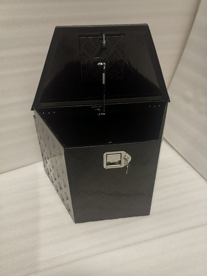 29" Black Aluminum Trailer Tongue Tool Box – Weatherproof Lockable Storage Chest for A - Frame Utility & RV Trailers – AB29162 - with | Sold by Uncle Wiener's Wholesale