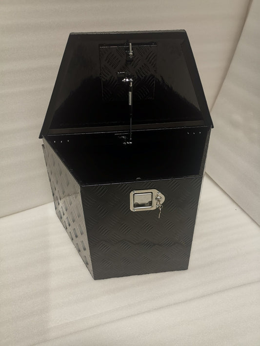 29" Black Aluminum Trailer Tongue Tool Box – Weatherproof Lockable Storage Chest for A - Frame Utility & RV Trailers – AB29162 - with | Sold by Uncle Wiener's Wholesale