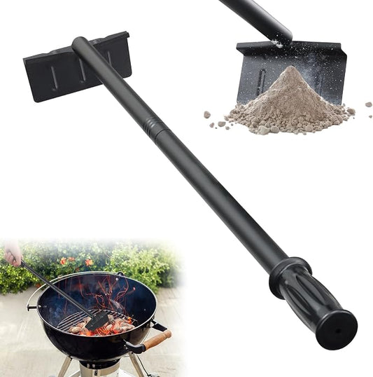 29-Inch BBQ Charcoal Rake & Ash Removal Tool – Heavy Duty Metal Grill Poker Scraper for Charcoal Grills, Smokers, Pizza Ovens & Fireplaces - Camping Gear with | Sold by Uncle Wiener's Wholesale