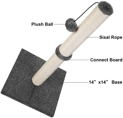 29" Tall Cat Scratching Post – Heavy-Duty Sisal Cat Scratcher with Stable Carpeted Base AMCT01 - with | Sold by Uncle Wiener's Wholesale