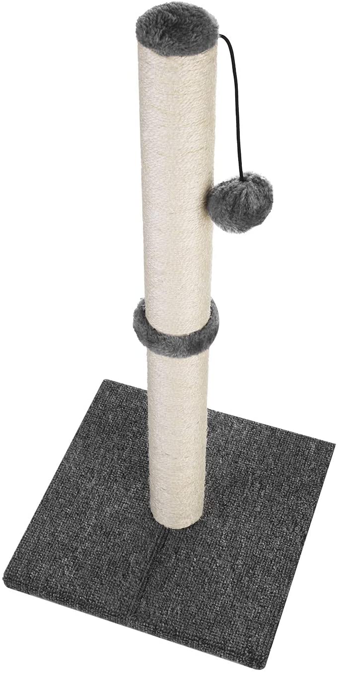 29" Tall Cat Scratching Post – Heavy-Duty Sisal Cat Scratcher with Stable Carpeted Base AMCT01 - with | Sold by Uncle Wiener's Wholesale