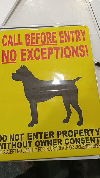 12" x 16" Metal Warning & Novelty Signs Outdoor Tin Wall Signs 91610SET