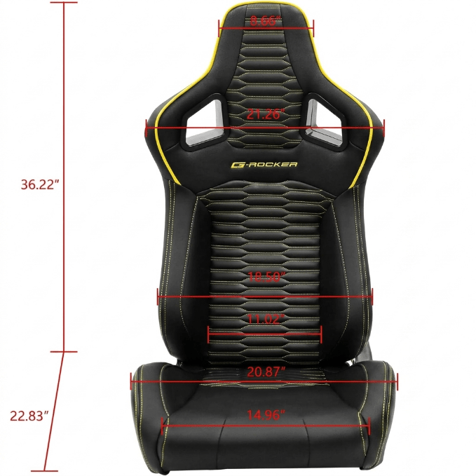 2PCS Universal Adjustable Racing Seats – PVC Leather Bucket Style for Cars & Trucks - Furniture with Solid Black | Sold by Uncle Wiener's Wholesale