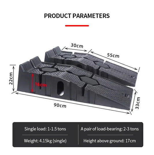 New 3 Ton Car & Truck Ramps – Heavy-Duty Polypropylene Pair for Jacking Access | SKU: S1184