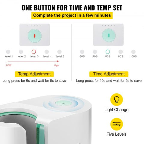 NEW Automatic One Touch Mug Printing Heat Press 11–15 oz 523559 – Smart Sublimation Cup Press Machine