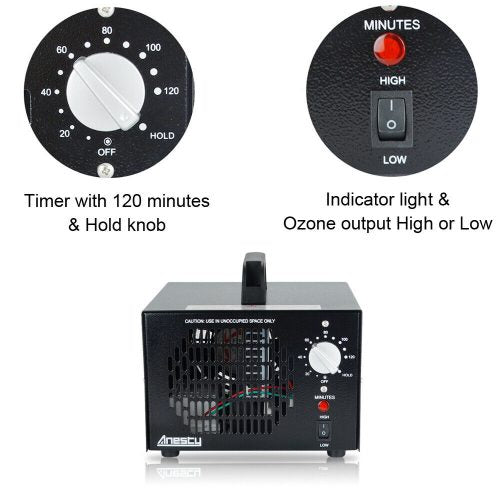 Commercial Ozone Generator Air Purifier – 10,000mg/h High Output Odor Eliminator for Home, Office, Vehicle (SKU: ST10G)