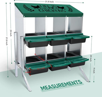 3 Compartment Chicken Nesting Boxes – Roll Away Egg Laying Box for Hens 768421000000 - with | Sold by Uncle Wiener's Wholesale