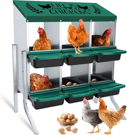 3 Compartment Chicken Nesting Boxes – Roll Away Egg Laying Box for Hens 768421000000 - with | Sold by Uncle Wiener's Wholesale
