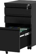 3 - Drawer Lockable Metal Filing Cabinet – Underdesk Storage – SKU: 216444 - with | Sold by Uncle Wiener's Wholesale