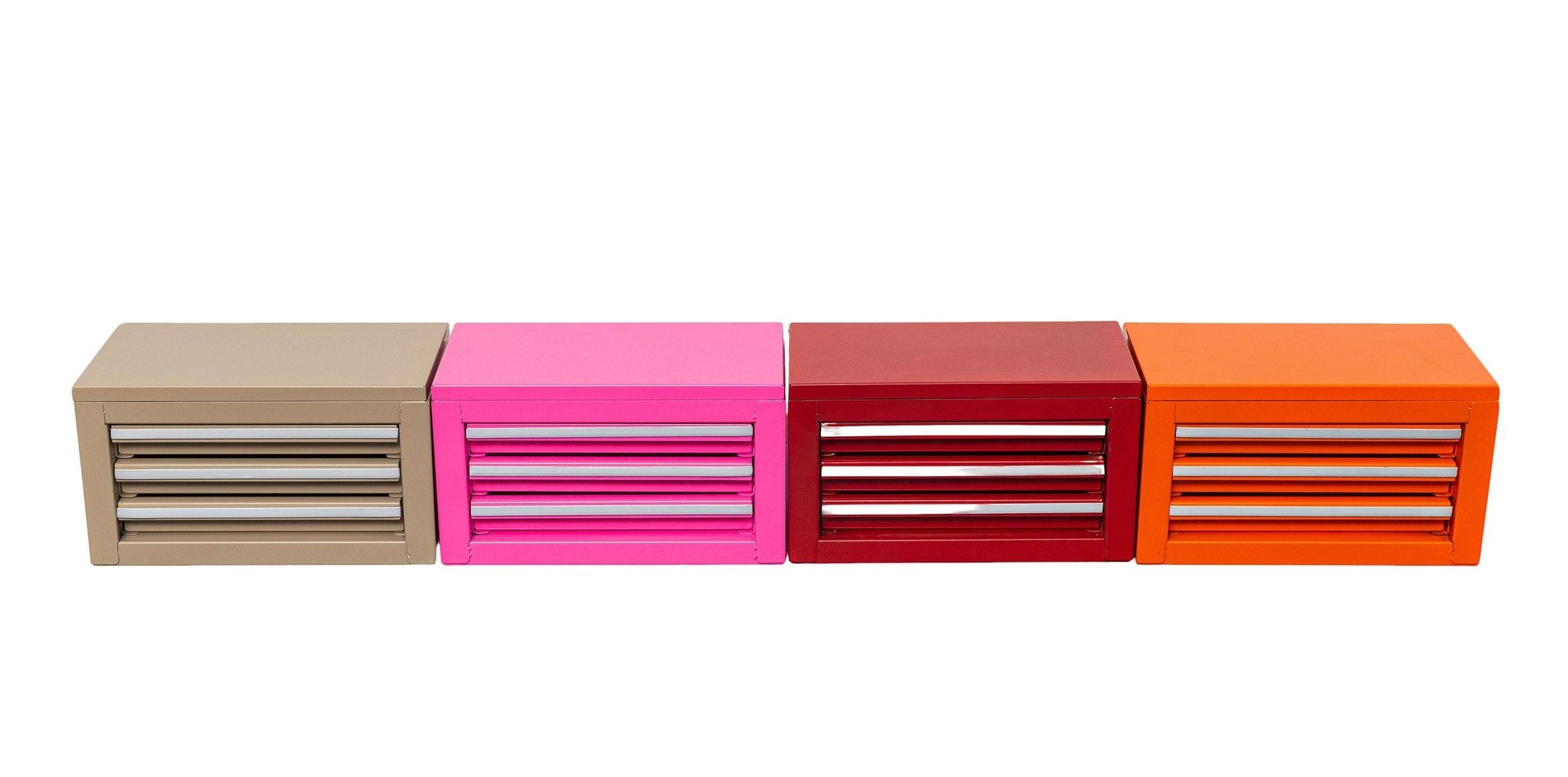 3 - Drawer Mini Tool Chest – Portable Steel Toolbox with Top Storage & PVC - Lined Drawers | Multiple Colors - with | Sold by Uncle Wiener's Wholesale