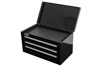 3 - Drawer Mini Tool Chest – Portable Steel Toolbox with Top Storage & PVC - Lined Drawers | Multiple Colors - Hand Tools with Black / Red | Sold by Uncle Wiener's Wholesale