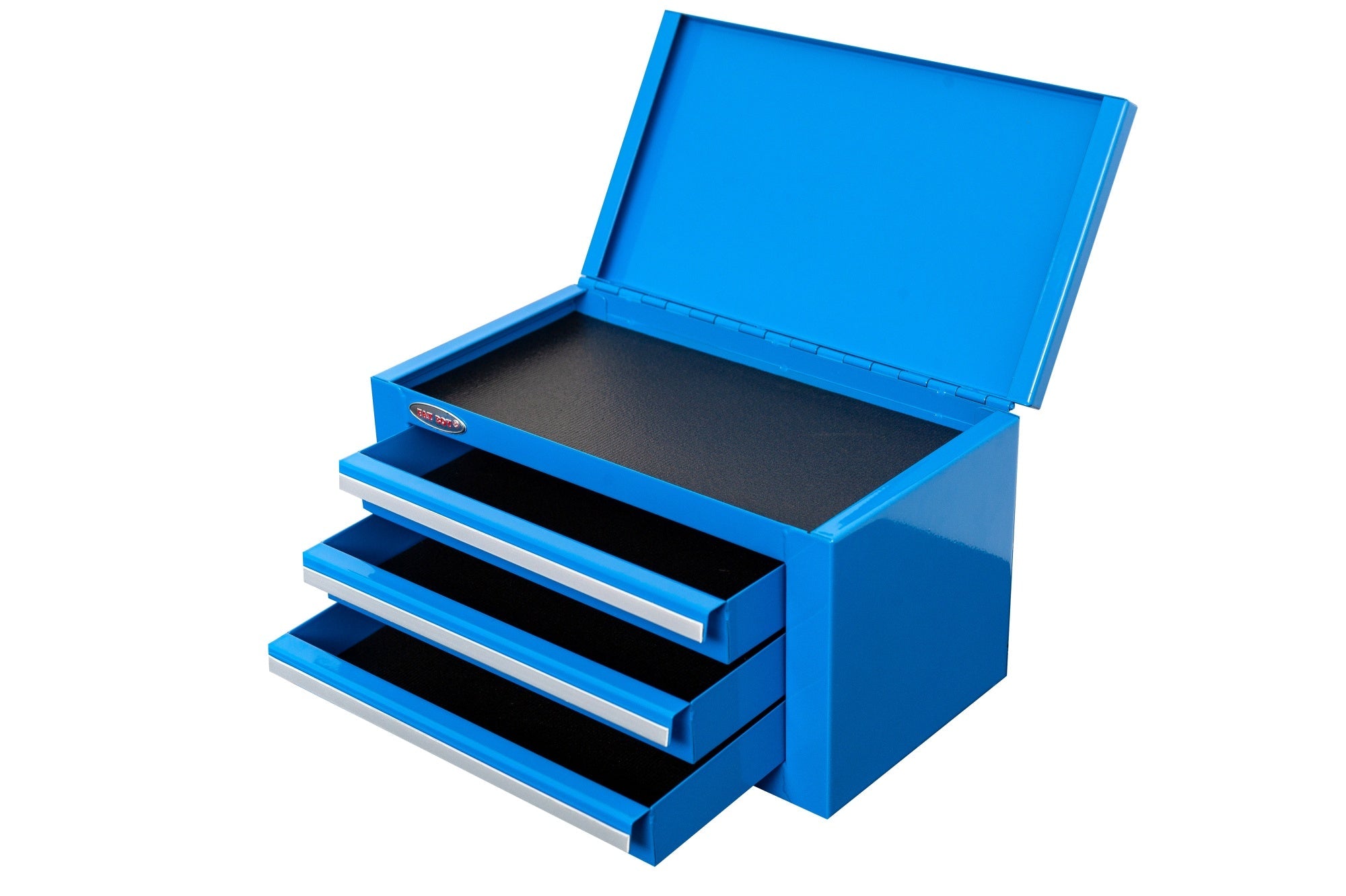 3 - Drawer Mini Tool Chest – Portable Steel Toolbox with Top Storage & PVC - Lined Drawers | Multiple Colors - Hand Tools with Blue | Sold by Uncle Wiener's Wholesale