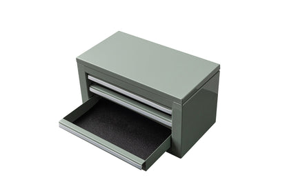3 - Drawer Mini Tool Chest – Portable Steel Toolbox with Top Storage & PVC - Lined Drawers | Multiple Colors - with Cement Gray | Sold by Uncle Wiener's Wholesale