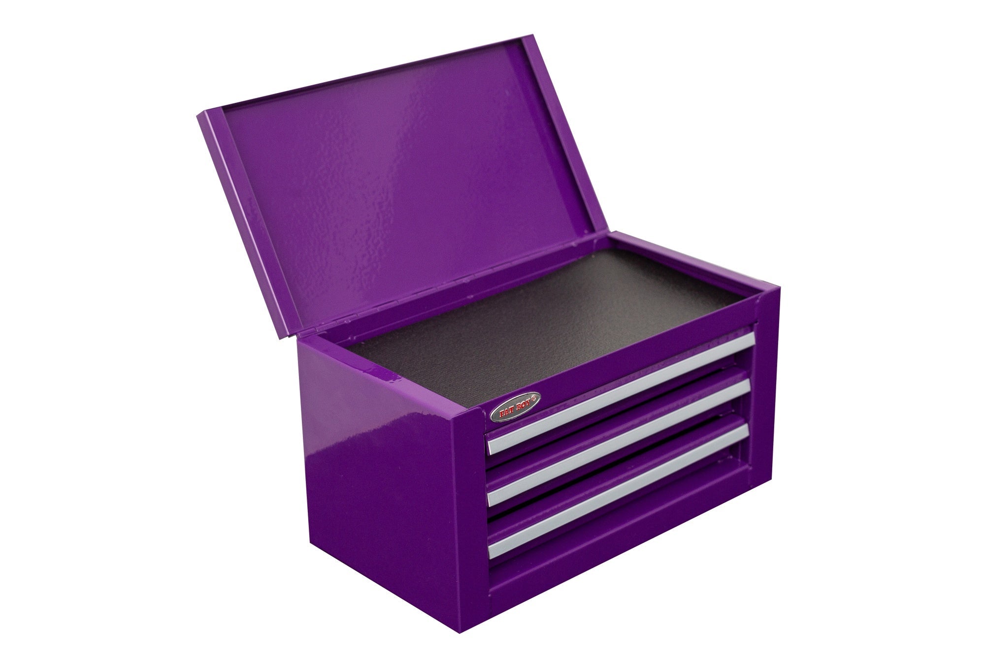 3 - Drawer Mini Tool Chest – Portable Steel Toolbox with Top Storage & PVC - Lined Drawers | Multiple Colors - Hand Tools with Purple | Sold by Uncle Wiener's Wholesale