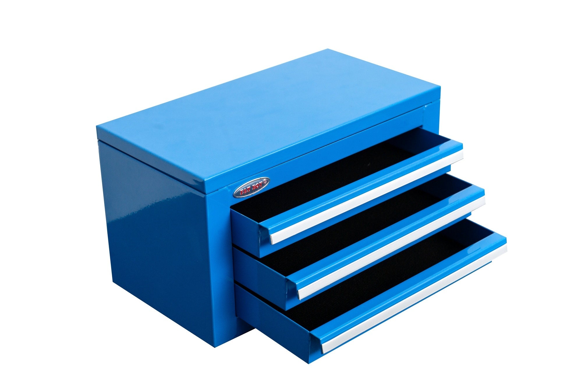 3 - Drawer Mini Tool Chest – Portable Steel Toolbox with Top Storage & PVC - Lined Drawers | Multiple Colors - Hand Tools with Blue | Sold by Uncle Wiener's Wholesale