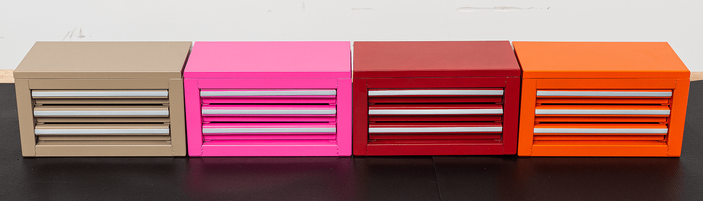 3 - Drawer Mini Tool Chest – Portable Steel Toolbox with Top Storage & PVC - Lined Drawers | Multiple Colors - with | Sold by Uncle Wiener's Wholesale