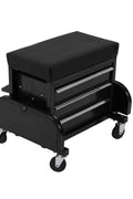 3 - Drawer Rolling Mechanics Seat with Tool Chest, Side Trays & Padded Cushion – 180KG Capacity Model MUSTB - with | Sold by Uncle Wiener's Wholesale