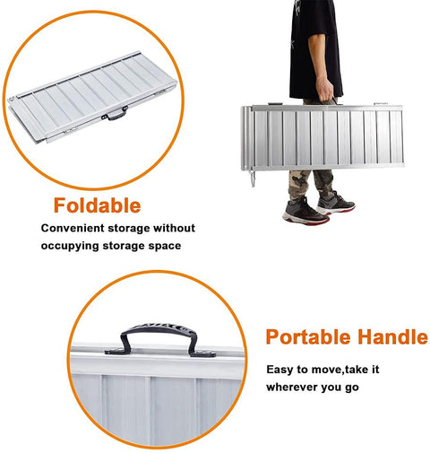 3 FT Folding Wheelchair Ramp – Portable Aluminum Mobility Ramp 1031204 - with | Sold by Uncle Wiener's Wholesale