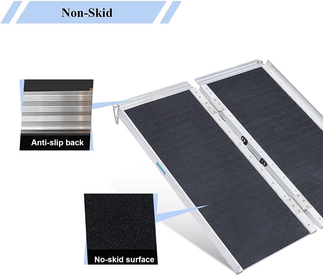 3 FT Folding Wheelchair Ramp – Portable Aluminum Mobility Ramp 1031204 - with | Sold by Uncle Wiener's Wholesale