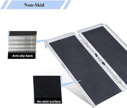 3 FT Folding Wheelchair Ramp – Portable Aluminum Mobility Ramp 1031204 - with | Sold by Uncle Wiener's Wholesale