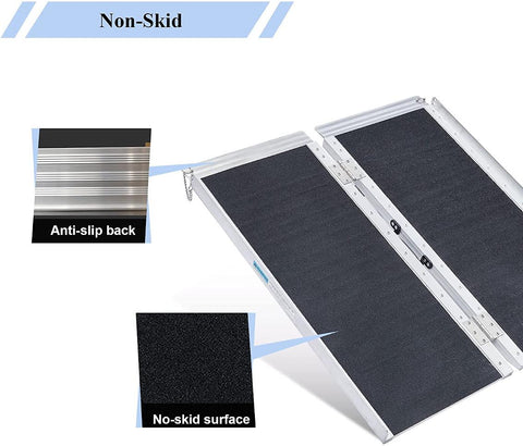 3 FT Folding Wheelchair Ramp – Portable Aluminum Mobility Ramp 1031204 - with | Sold by Uncle Wiener's Wholesale