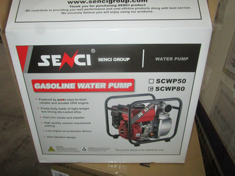 3" Gasoline Water Pump – 208cc 4 - Stroke Engine, 55m³/h High Flow Rate SCWP80 - with | Sold by Uncle Wiener's Wholesale