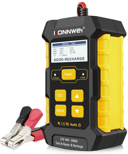 3 - in - 1 12V Battery Charger, Tester & Maintainer – KONNWEI KW510 - with | Sold by Uncle Wiener's Wholesale
