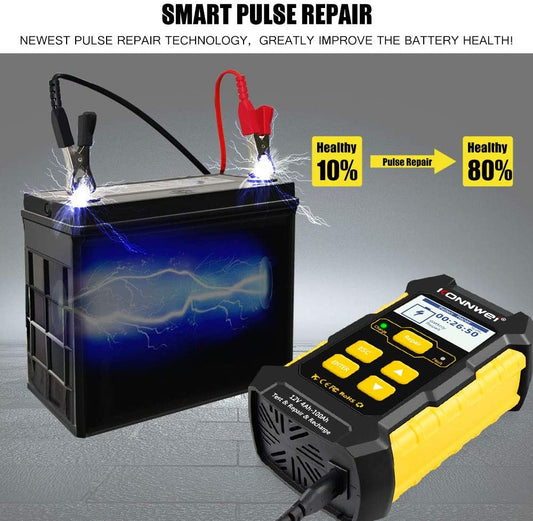 3 - in - 1 12V Battery Charger, Tester & Maintainer – KONNWEI KW510 - with | Sold by Uncle Wiener's Wholesale